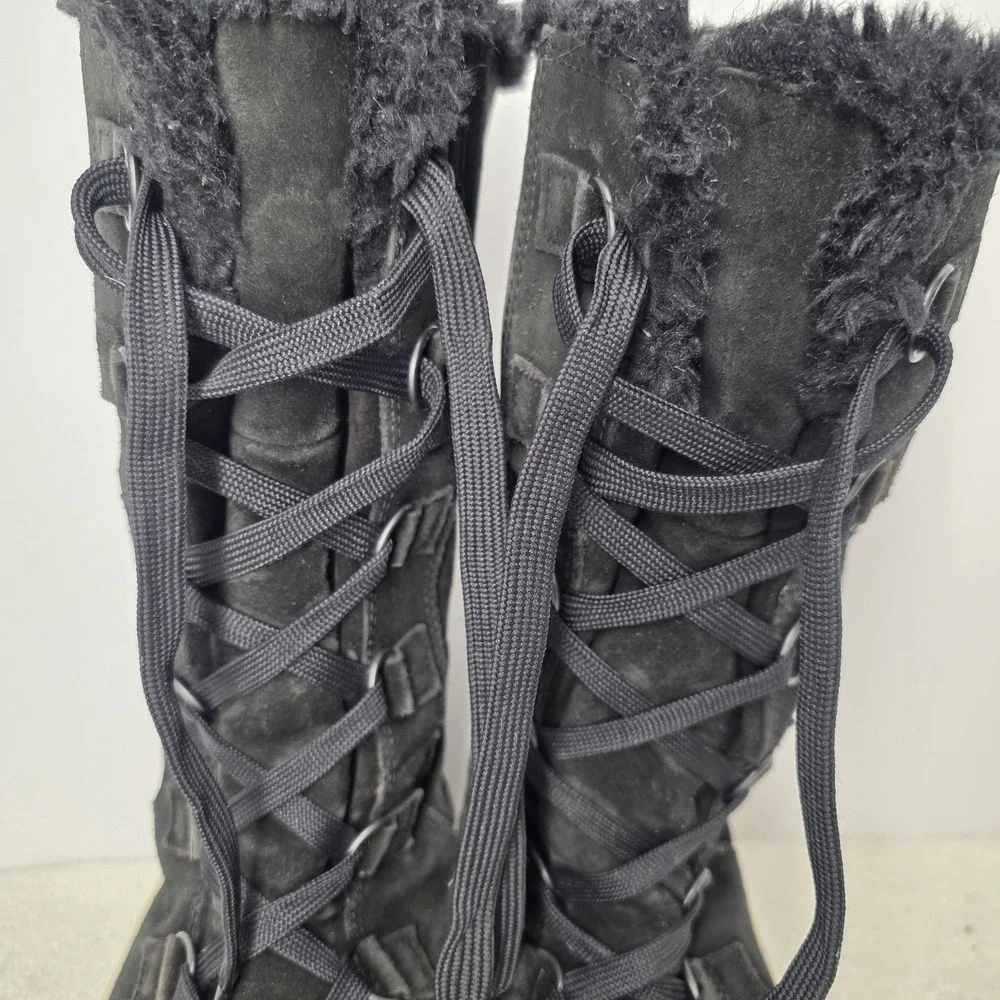 Sorel Tivoli High II Waterproof Leather Winter Boot SZ 8 Women Black NL2093-010